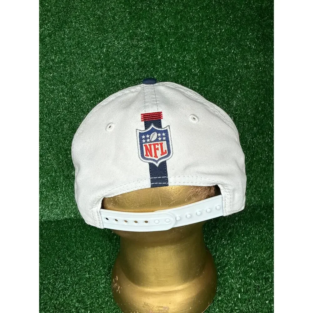 New England Patriots New Era 2024 Training Camp Golfer Snapback Cap White Navy